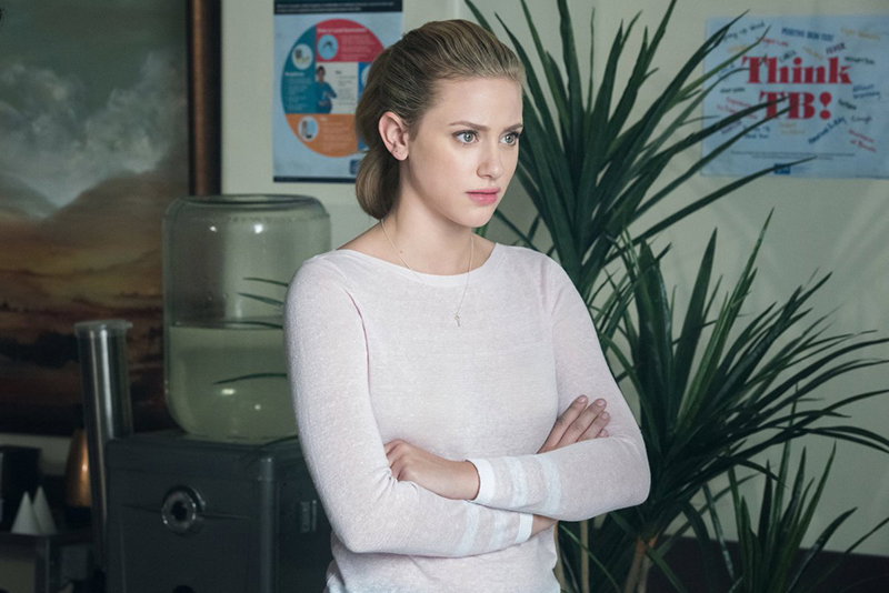 sachin and babi light blue dress Lili Reinhart as Betty Cooper in her prom dress in Riverdale (5x01) for  @fyeahbughead – @jabberwocky1996 on Tumblr