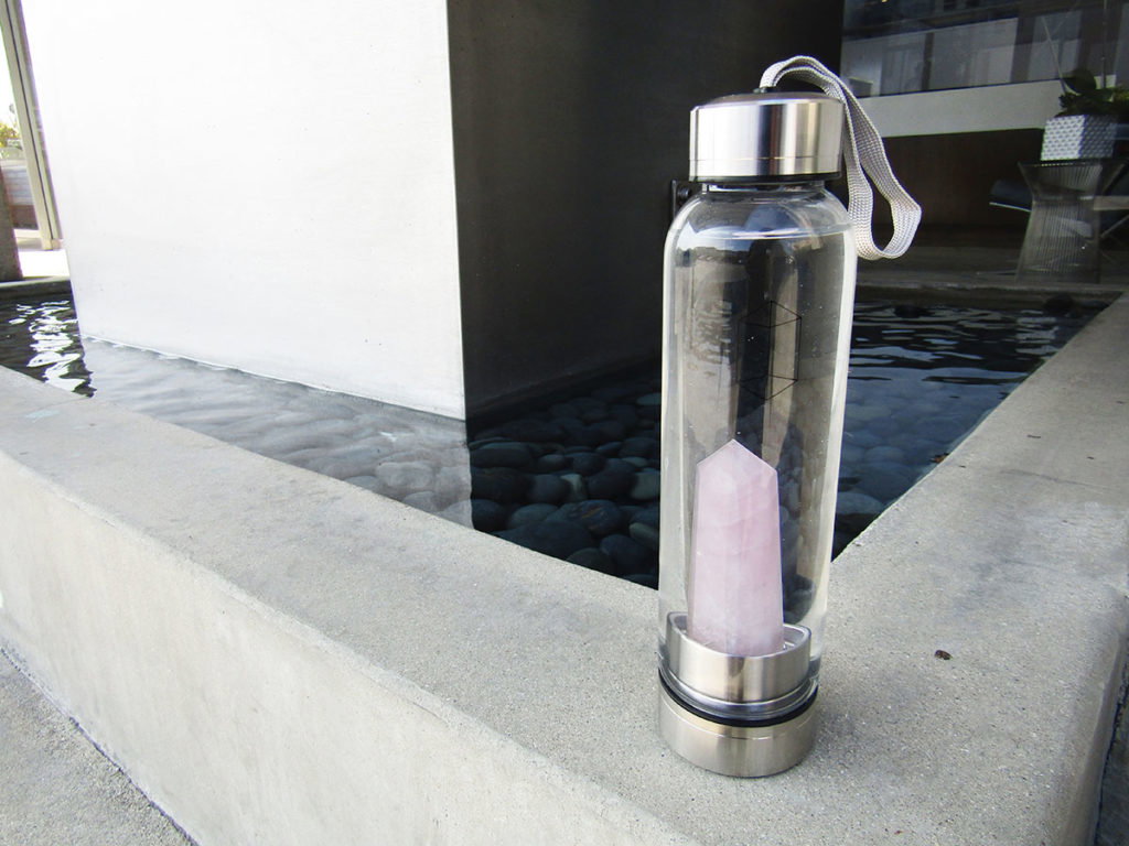 We Tried a Crystal-Infused Rose Quartz Glacce Water Bottle