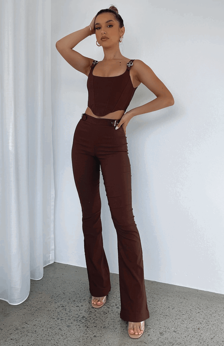 white fox brown dress Call Me Up Maxi Dress Chocolate main image 0