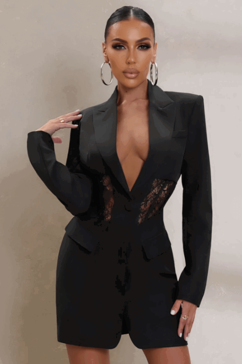 club london blazer dress Club L London | Dresses | Club London White Tailored Mini Blazer Dress With  Bow