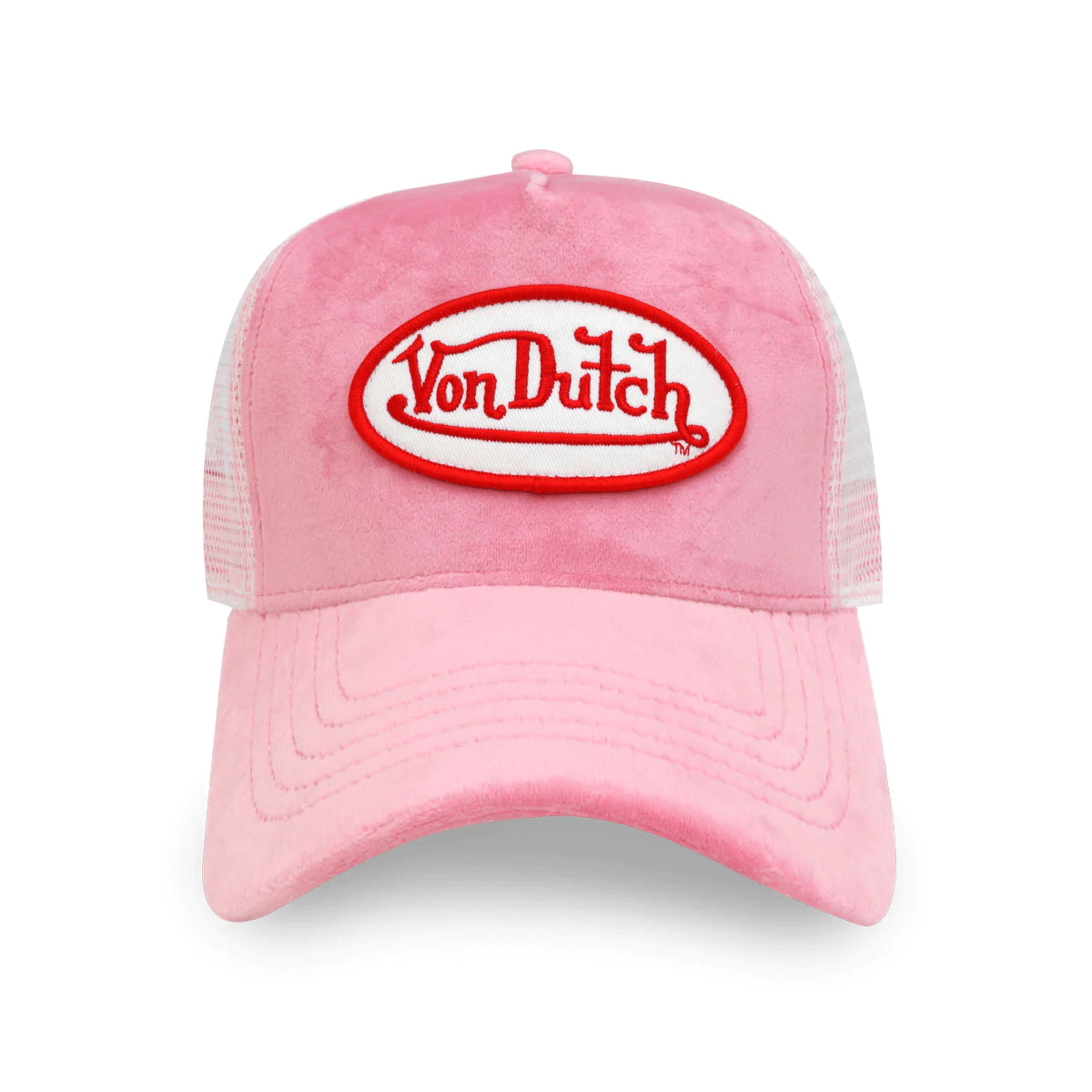 Vintage Y2K Pink Striped Von Dutch Patch Trucker Hat Jay-Z × Von Dutch Von Dutch Vintage y2k Iconic Trucker Hat  main image 2