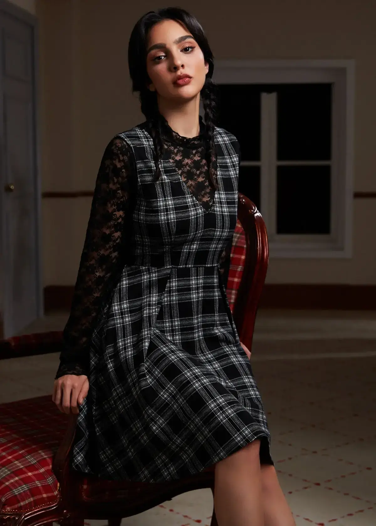 slim fit dress slacks Knit/Woven Fit & Flare Dress – How Cute is That? Boutique main image 1