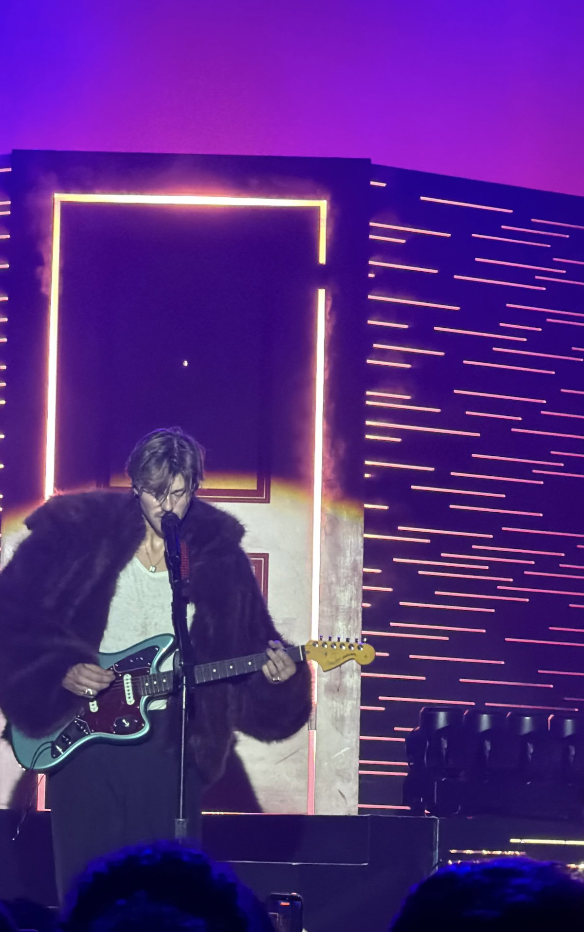 Ruel at the Palladium in front of purple door