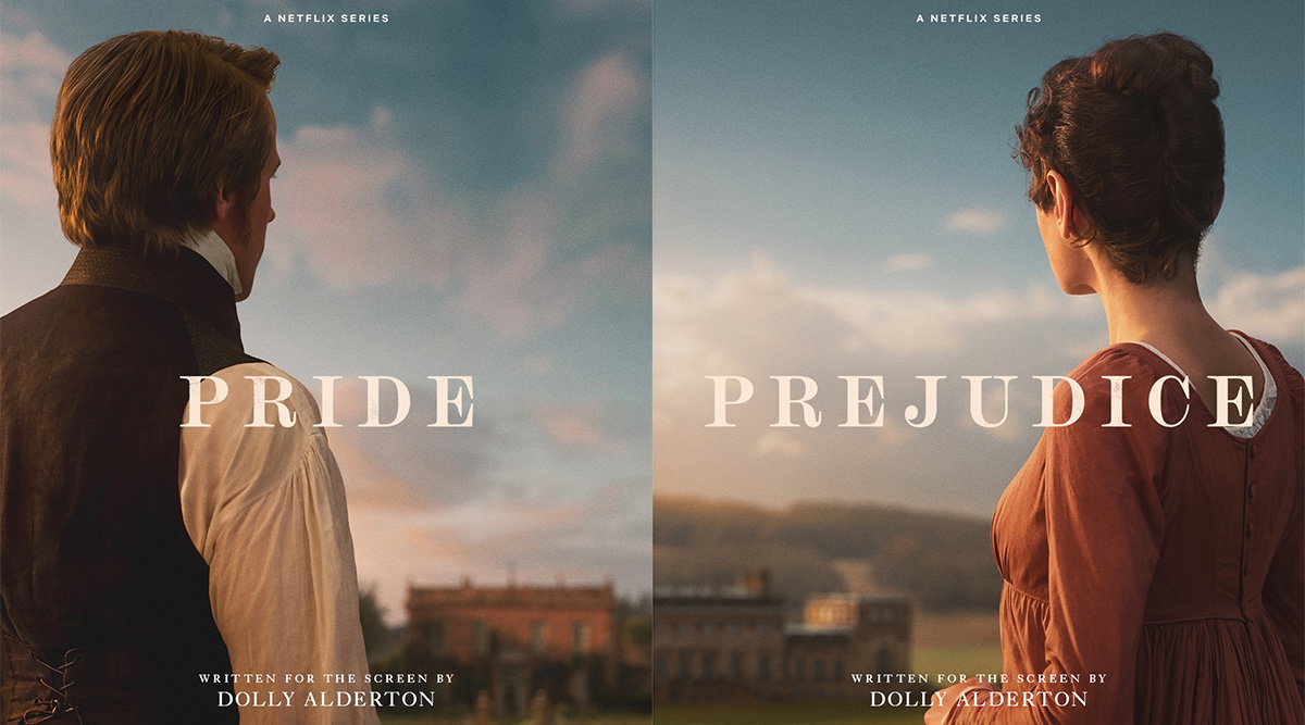 Netflix Pride and Prejudice limited series poster featuring Emma Corrin and Olivia Colman
